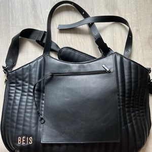 Beis Expandable Travel Bag Black LIMITED edition